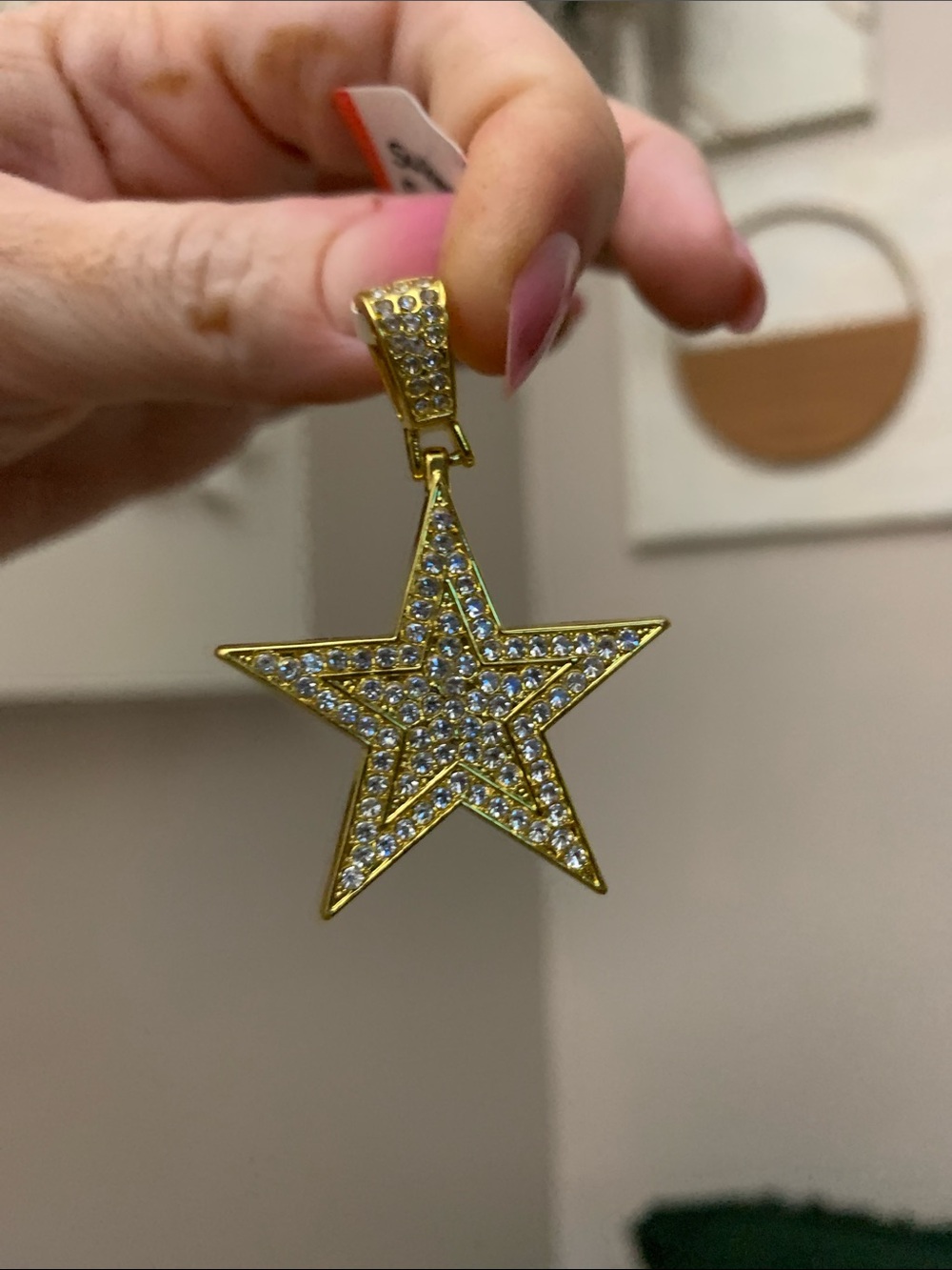Gold Star Crystal Pendant Necklace - Sparkling Gold Tone ⭐️